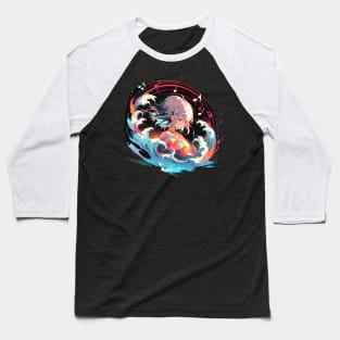 music waves - anime style Baseball T-Shirt